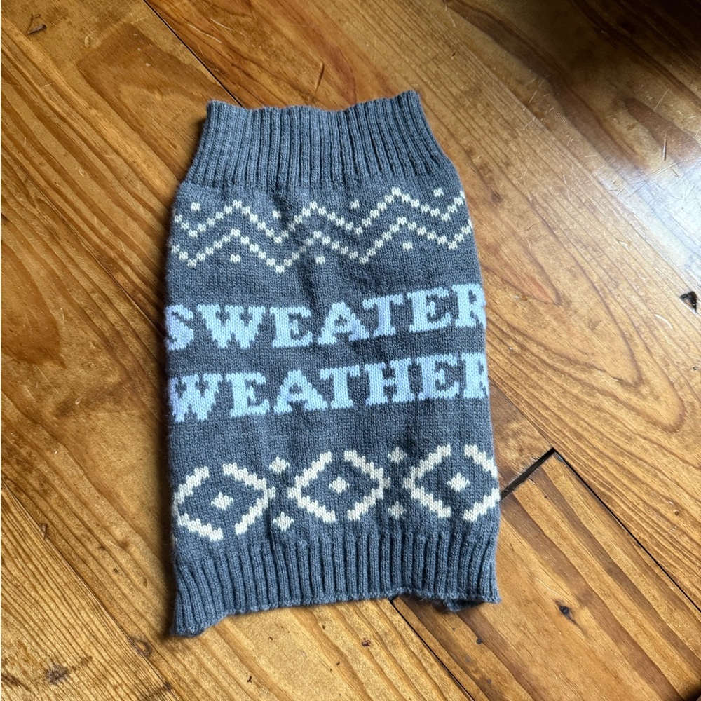 Gray and Cream Dog /Cat Sweater